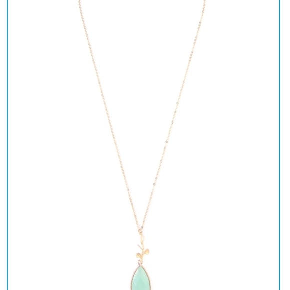 Mint teardrop necklace - Picture 2 of 5